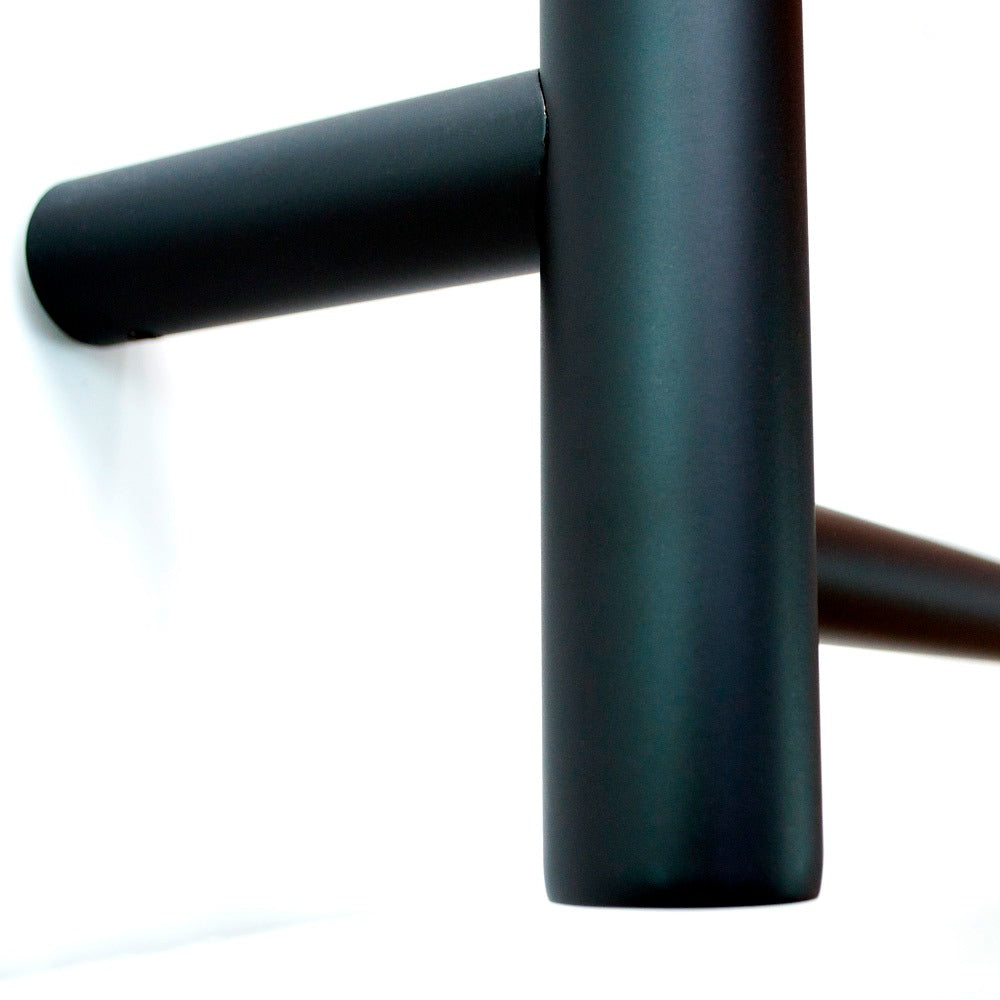 RADIANT HEATING 10-BARS ROUND NON-HEATED TOWEL RAIL MATTE BLACK 430MM