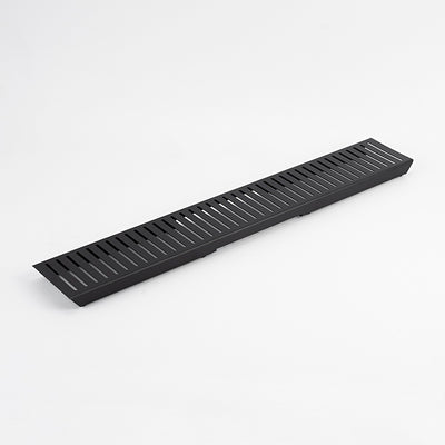 RADIANT HEATING LINEAR PATTERNED FLOOR GRATE MATTE BLACK 800MM
