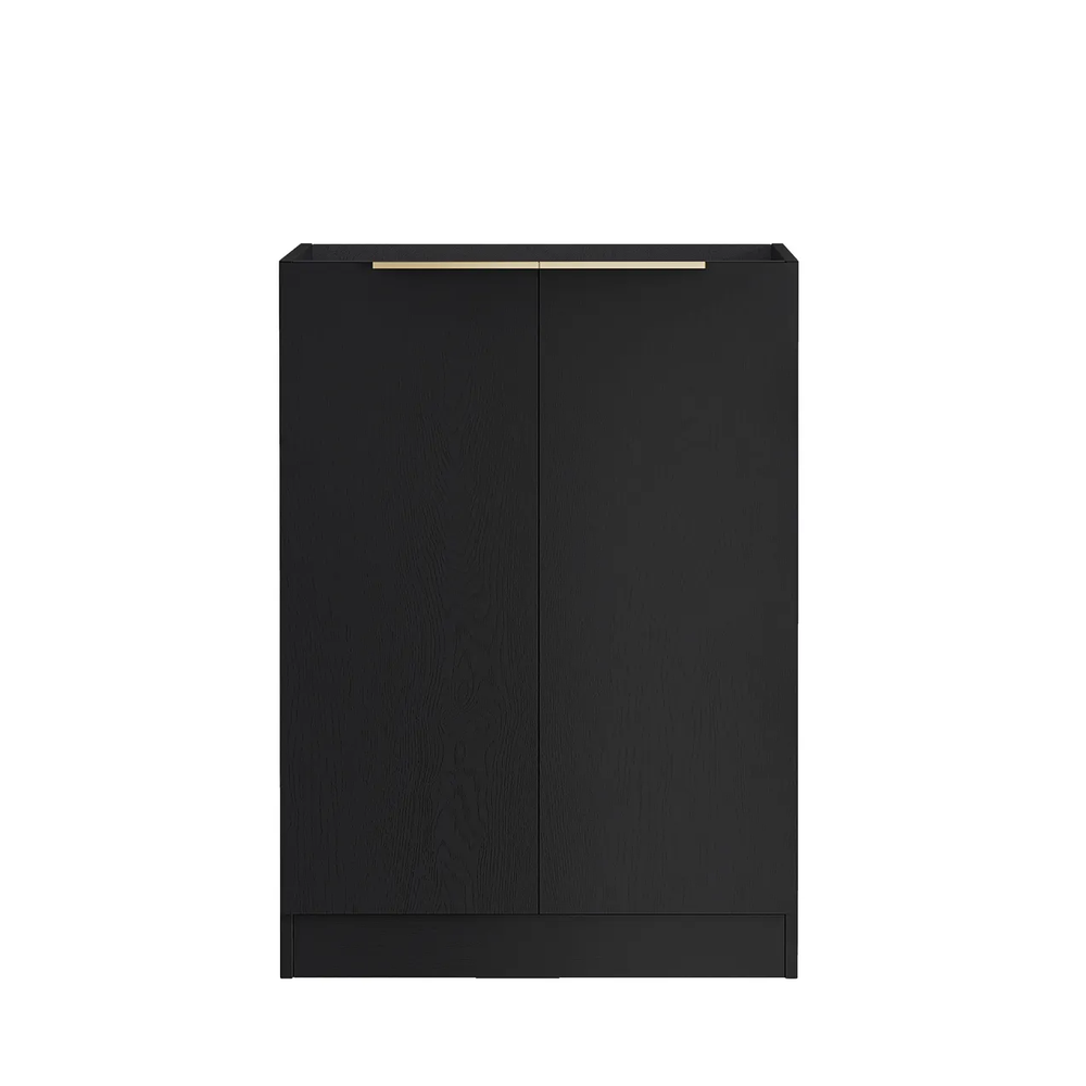 OTTI BYRON BLACK OAK 1960MM LAUNDRY AND WALL CABINET WITH STONE TOP & SINK (PACKAGE-C)