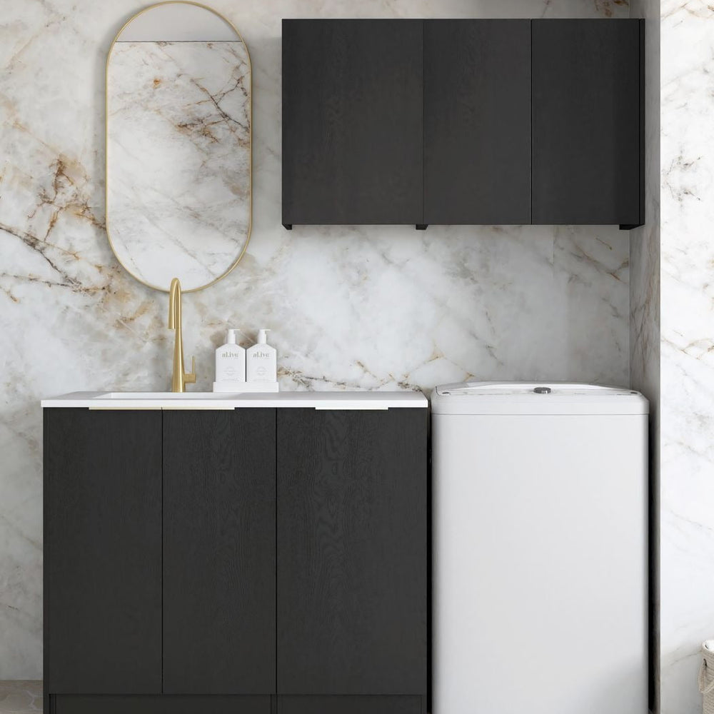 OTTI BYRON BLACK OAK 416MM BASE LAUNDRY CABINET