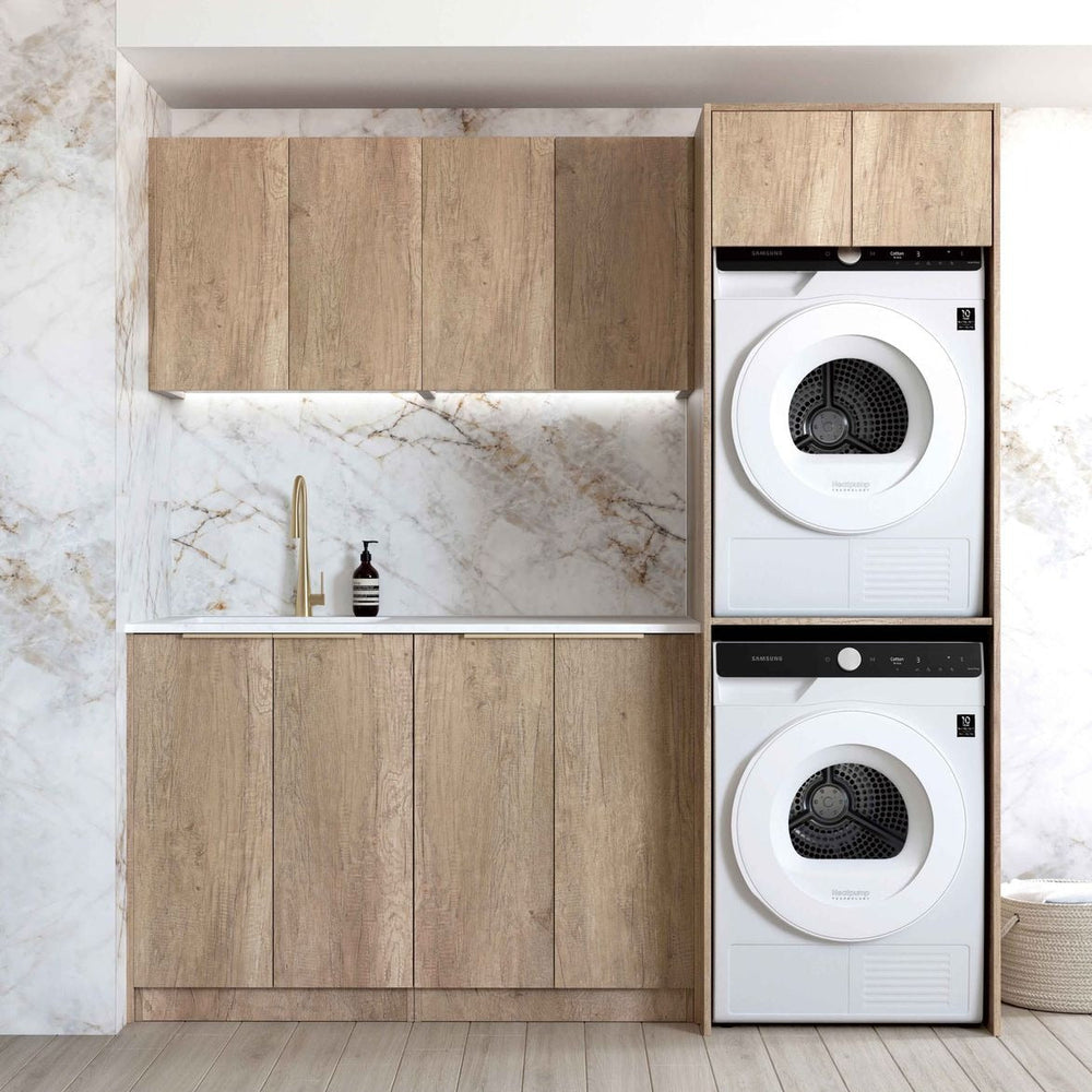OTTI BYRON NATURAL OAK 2100MM LAUNDRY TALL WASHING MACHINE CABINET