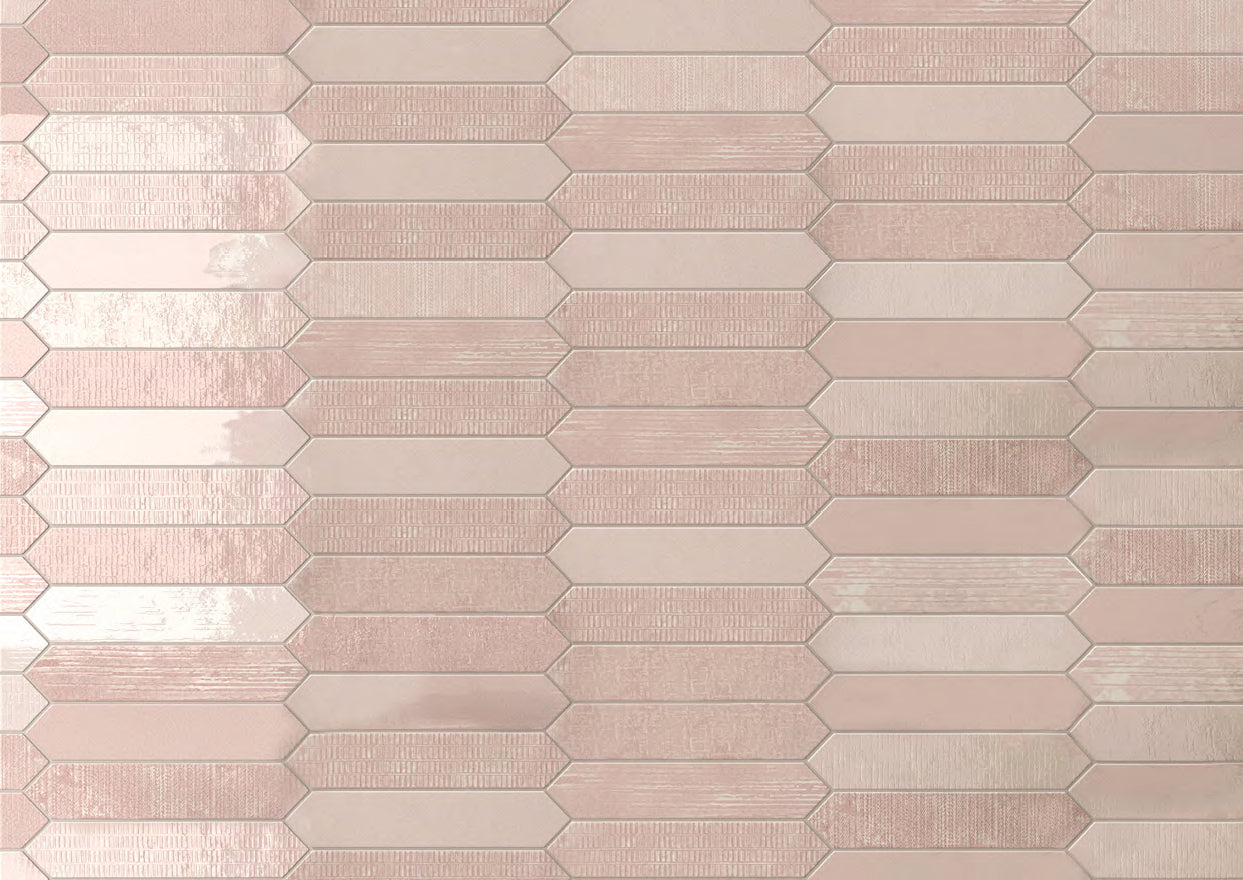 DUNE CERAMICA CRACKLE DECOR CAMELIA GLOSS 65X330MM DIAMOND TILE (PER BOX)