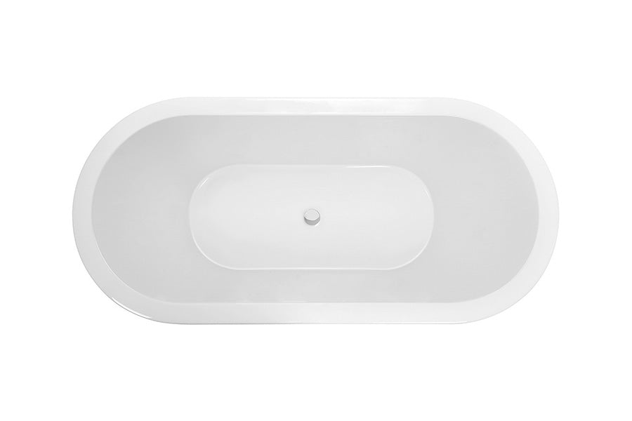 DECINA CAVAL ISLAND BATH GLOSS WHITE 1790MM