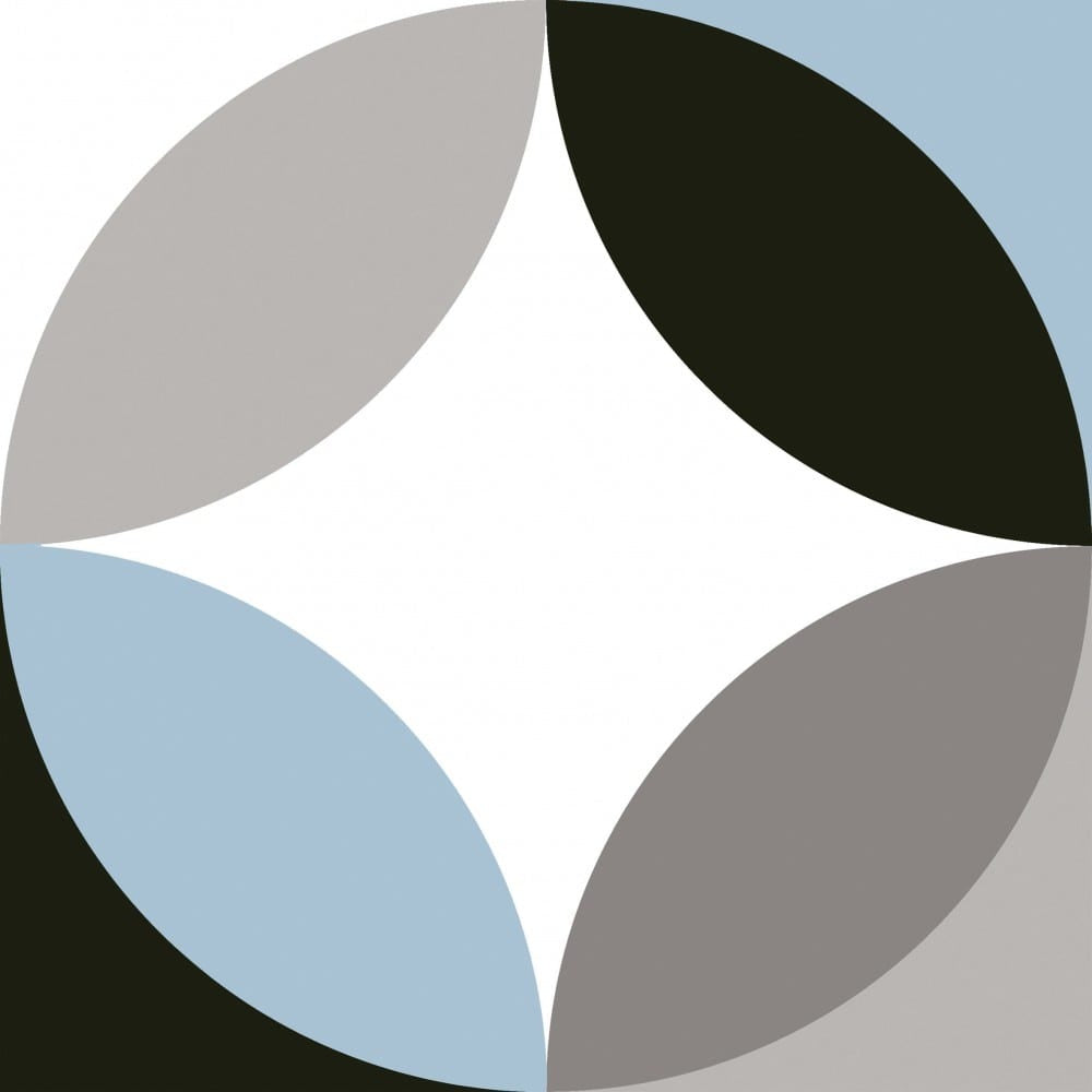 DUNE CERAMICA METRO CIRCULAR SKYE MATTE 200X200MM SQUARE TILE (PER BOX)