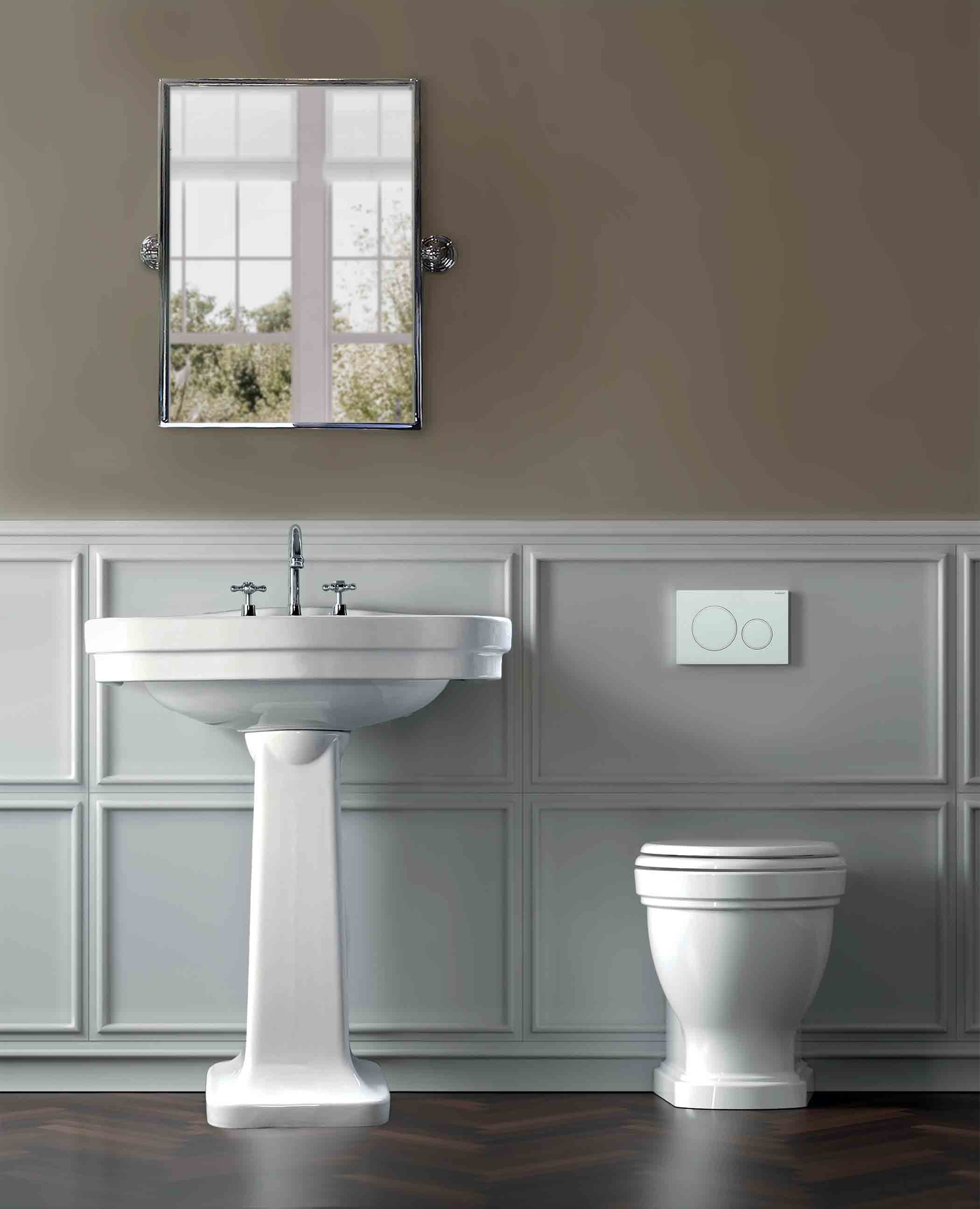 TURNER HASTINGS CLAREMONT WALL FACED PAN GLOSS WHITE
