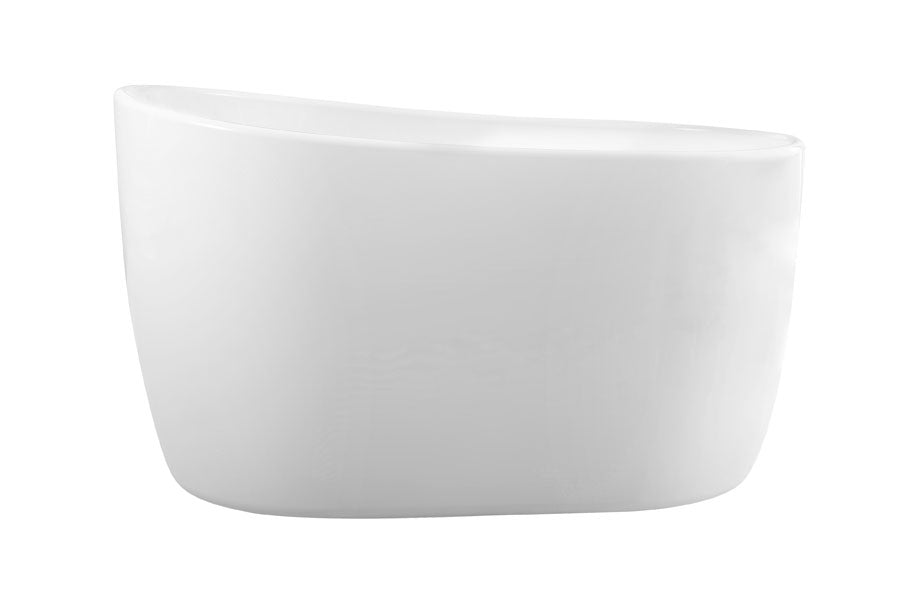 DECINA COSMO FREESTANDING BATH WITH INTEGRATED OVERFLOW GLOSS WHITE 1300MM