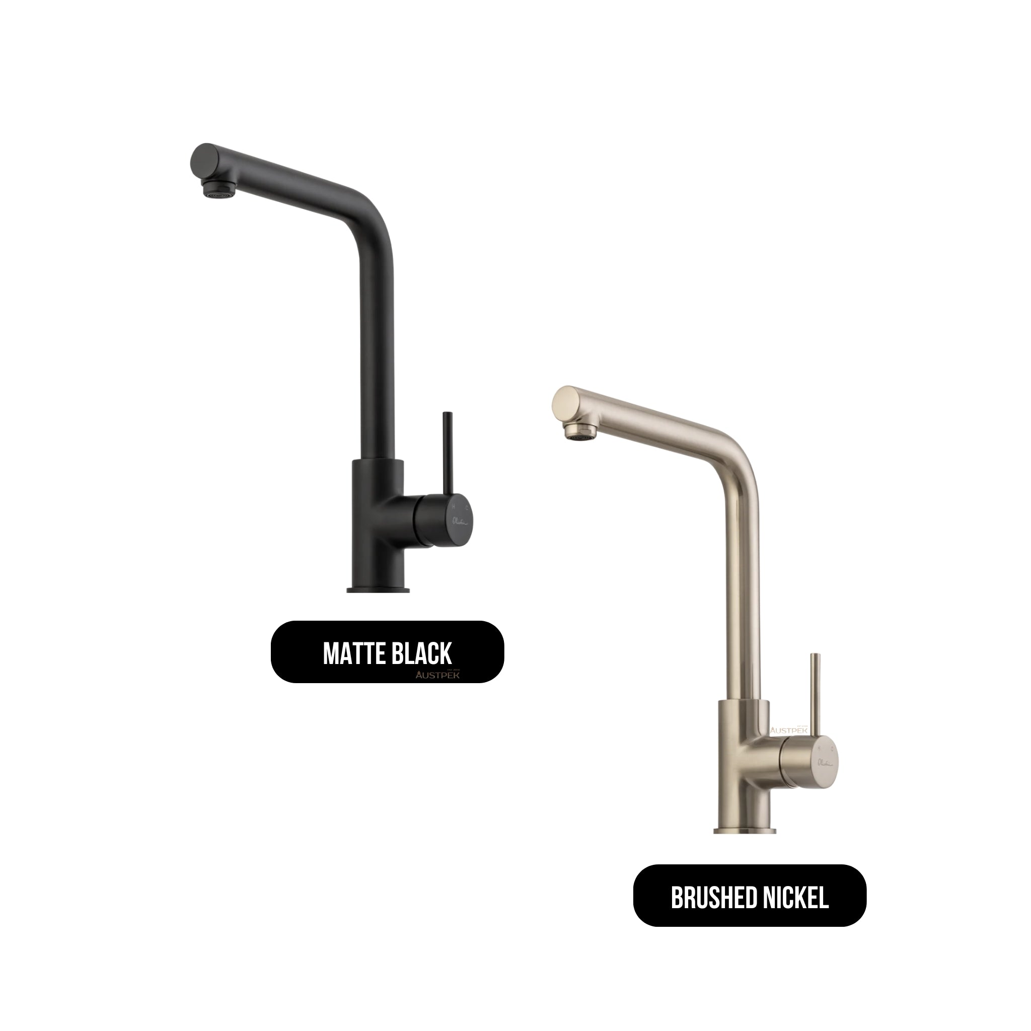 OLIVERI VENICE LEAD FREE RIGHT ANGLE KITCHEN MIXER 325MM MATTE BLACK