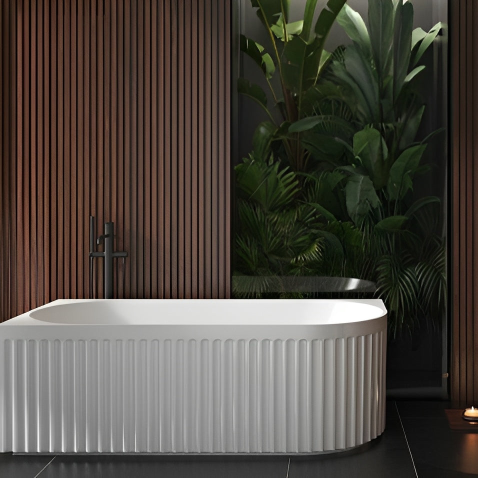 ARROW LEFT CORNER BATHTUB MATTE WHITE (AVAILABLE IN 1500MM AND 1700MM)