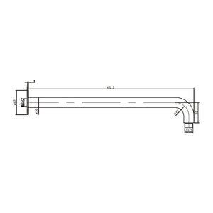 AMOZA CURVED SHOWER ARM & HEAD 2 PACKS 200MM BRUSHED COPPER