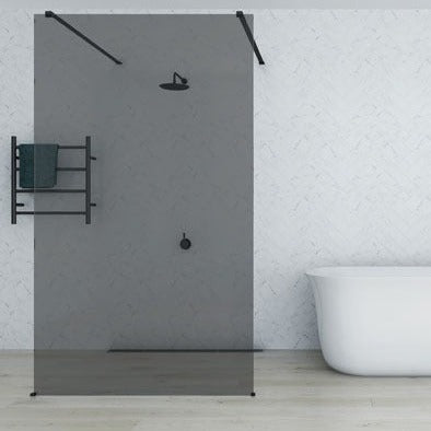 DECINA M-SERIES FRAMELESS FREESTANDING PANEL TINTED GLASS BLACK