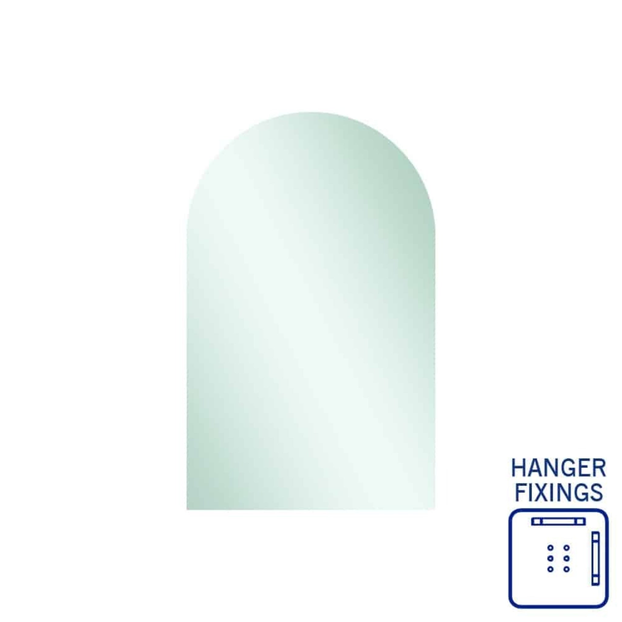 THERMOGROUP ABLAZE ARCH SHAPE MIRROR WITH HANGERS 500X800MM