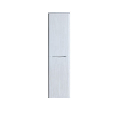 BELBAGNO ANCONA WHITE WOOD WALL HUNG TALL BOY 400MM X 1500MM