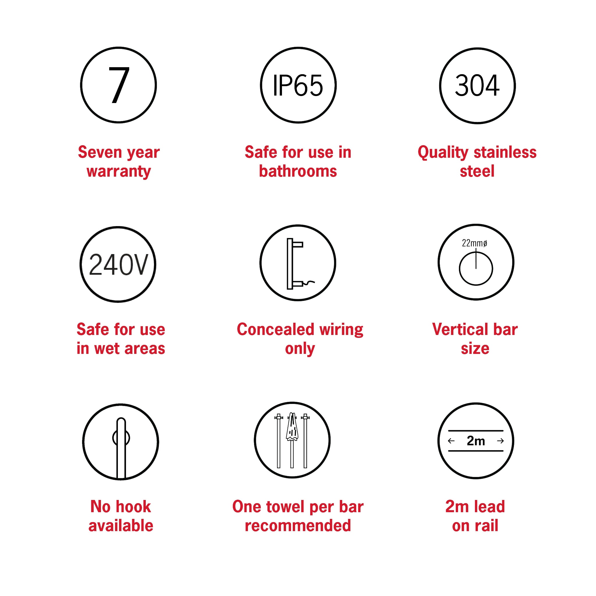 THERMOGROUP SLIMLINE ROUND VERTICAL HEATED SINGLE TOWEL RAIL BRUSHED BRASS 900MM