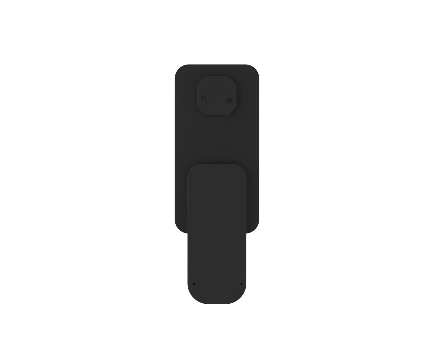 OSKAR SHOWER WALL MIXER WITH DIVERTER MATTE BLACK