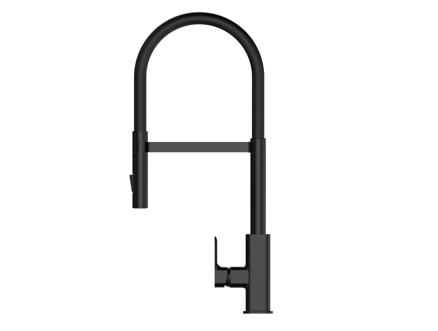 OSKAR PULL OUT SINK MIXER 565MM MATTE BLACK