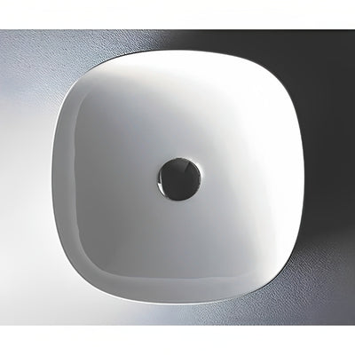 INSPIRE SQUARE FINE CERAMIC BASIN GLOSS WHITE 375MM