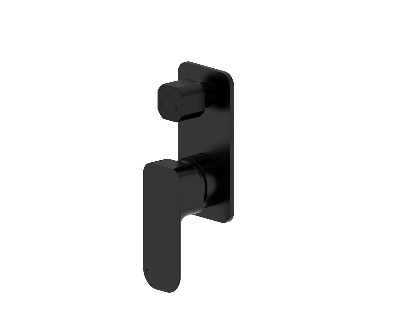 OSKAR SHOWER WALL MIXER WITH DIVERTER MATTE BLACK