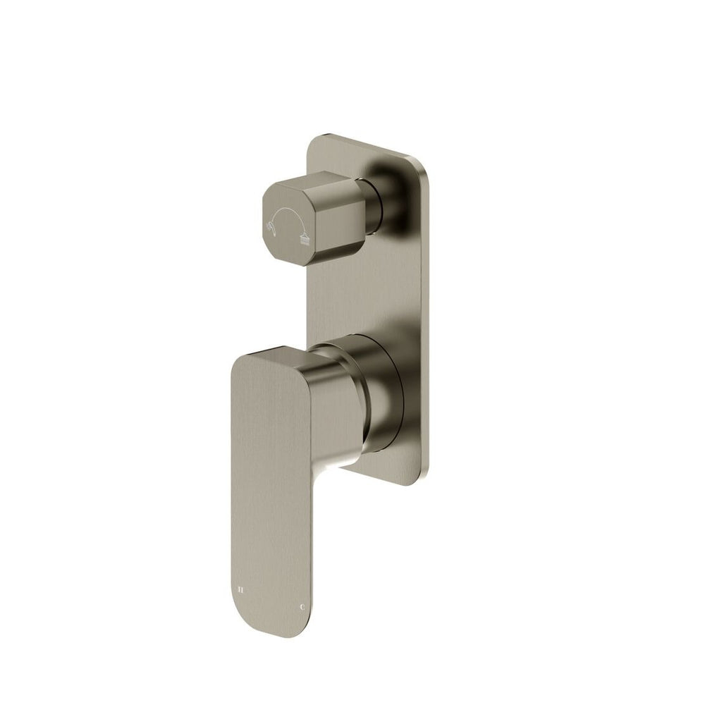 OSKAR SHOWER WALL MIXER WITH DIVERTER BRUSHED NICKEL