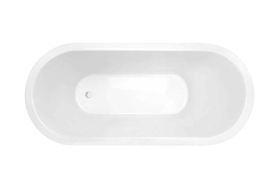 DECINA UNO ISLAND BATH GLOSS WHITE (AVAILABLE IN 1530MM AND 1700MM)