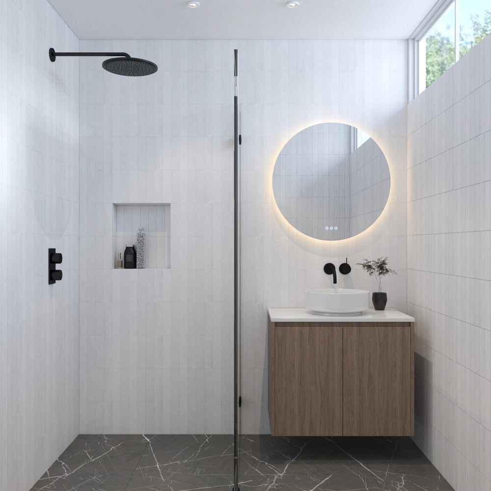 RADIANT HEATING FLESS FRAMELESS OLËK LED MIRROR 800MM