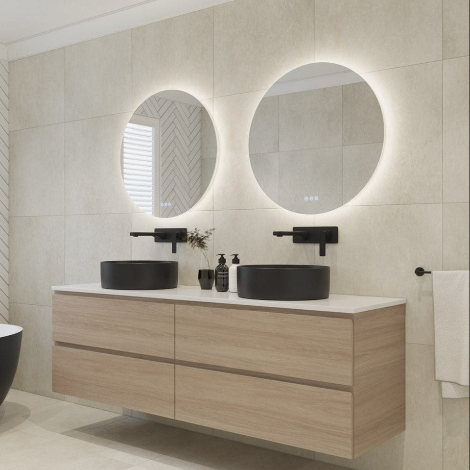 RADIANT HEATING FLESS OLËK FRAMELESS LED MIRROR 600MM