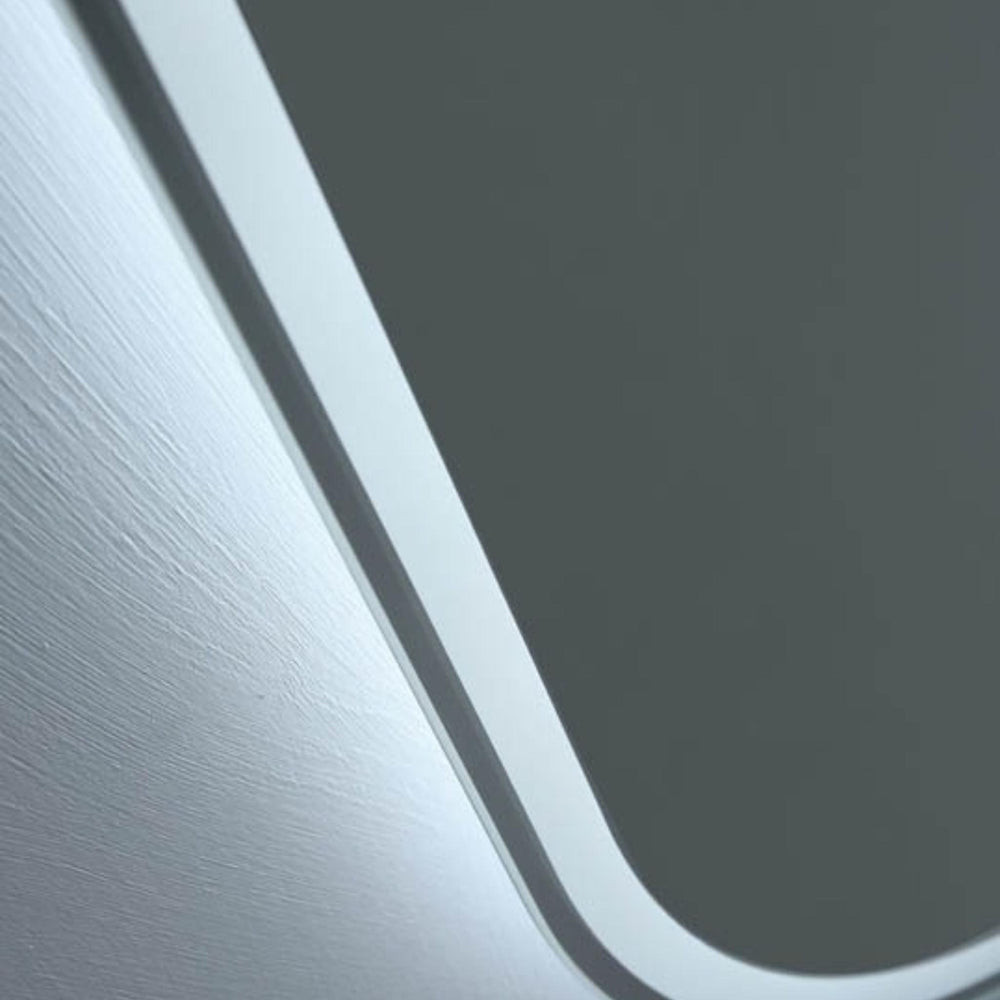 REMER GATSBY OVAL FRAMELESS LED MIRROR WITH DEMISTER 450X1200MM