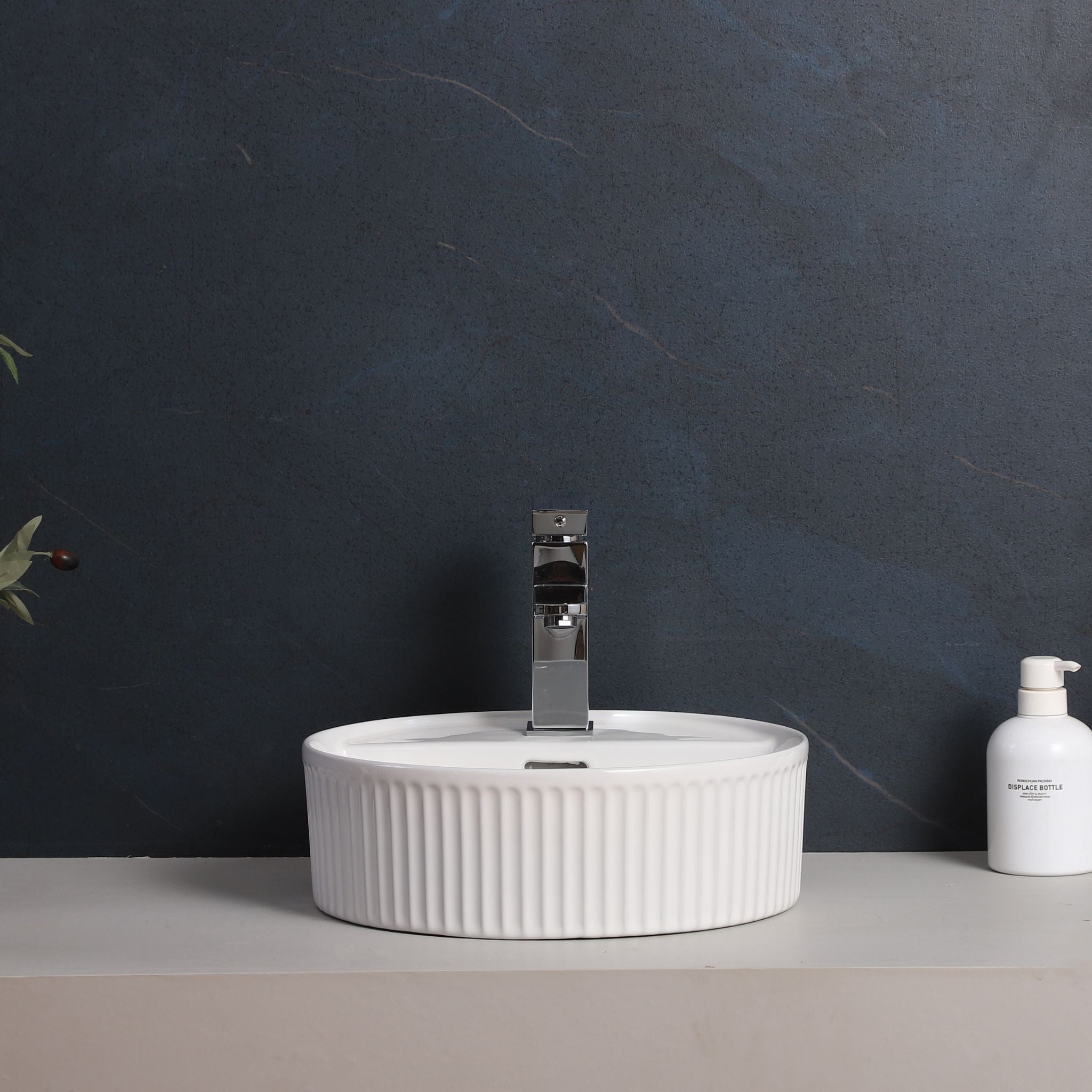 INFINITY ABOVE COUNTER CERAMIC BASIN GLOSS WHITE 280MM