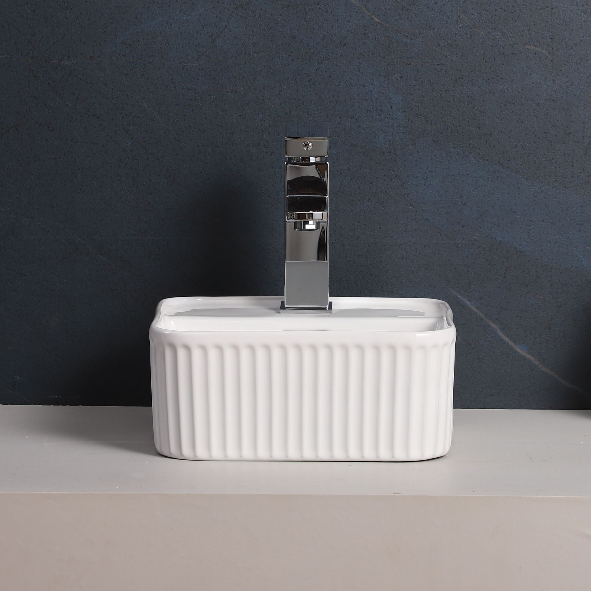 INFINITY ABOVE COUNTER CERAMIC BASIN GLOSS WHITE 275MM