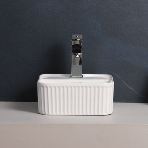 INFINITY ABOVE COUNTER CERAMIC BASIN GLOSS WHITE 275MM