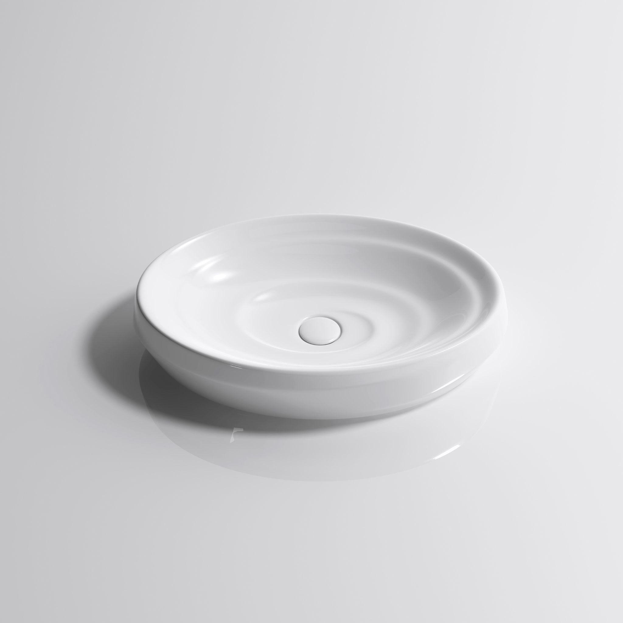 INFINITY ABOVE COUNTER CERAMIC BASIN GLOSS WHITE 600MM