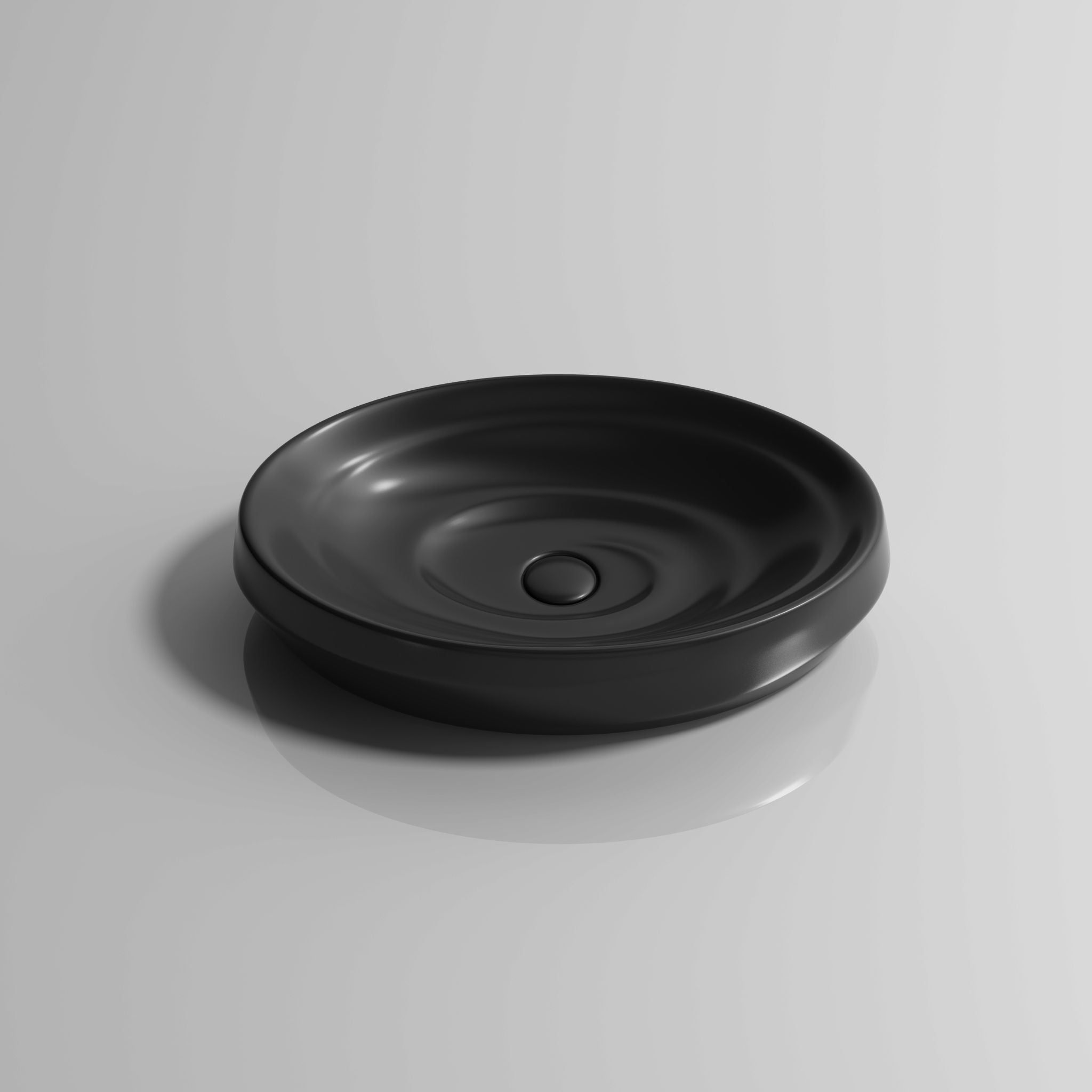 INFINITY ABOVE COUNTER CERAMIC BASIN MATTE BLACK 600MM