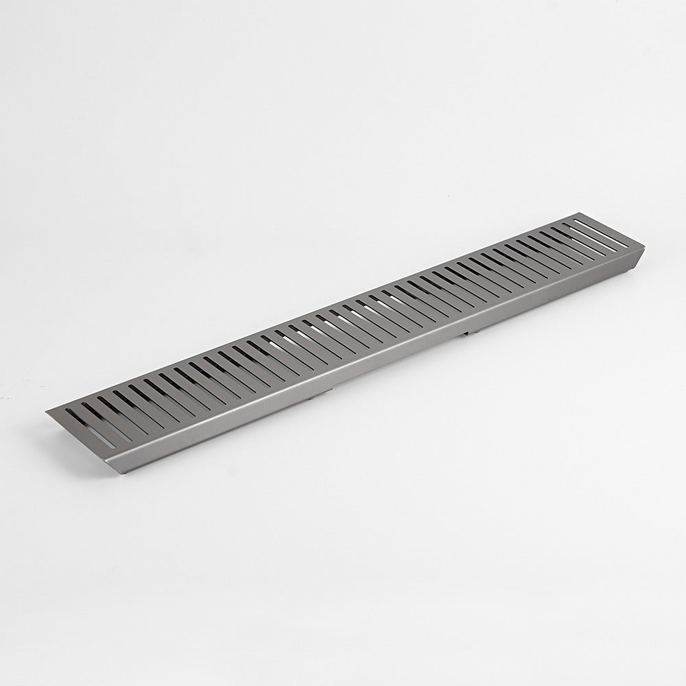 RADIANT HEATING LINEAR SLOTTED FLOOR GRATE GUN METAL GREY (AVAILABLE IN 700MM, 800MM AND 900MM)