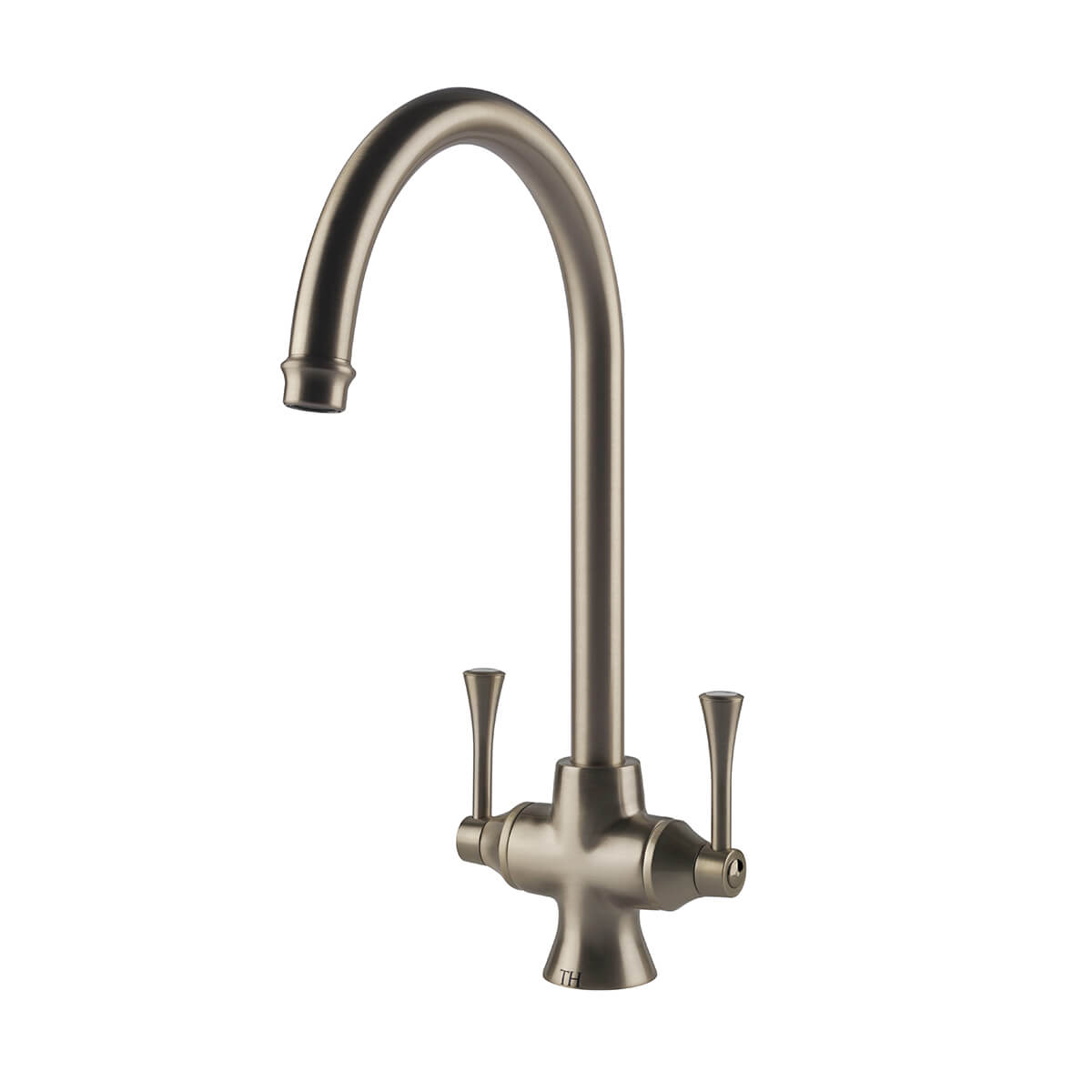 TURNER HASTINGS GOSFORD DOUBLE SINK MIXER 390MM BRUSHED NICKEL
