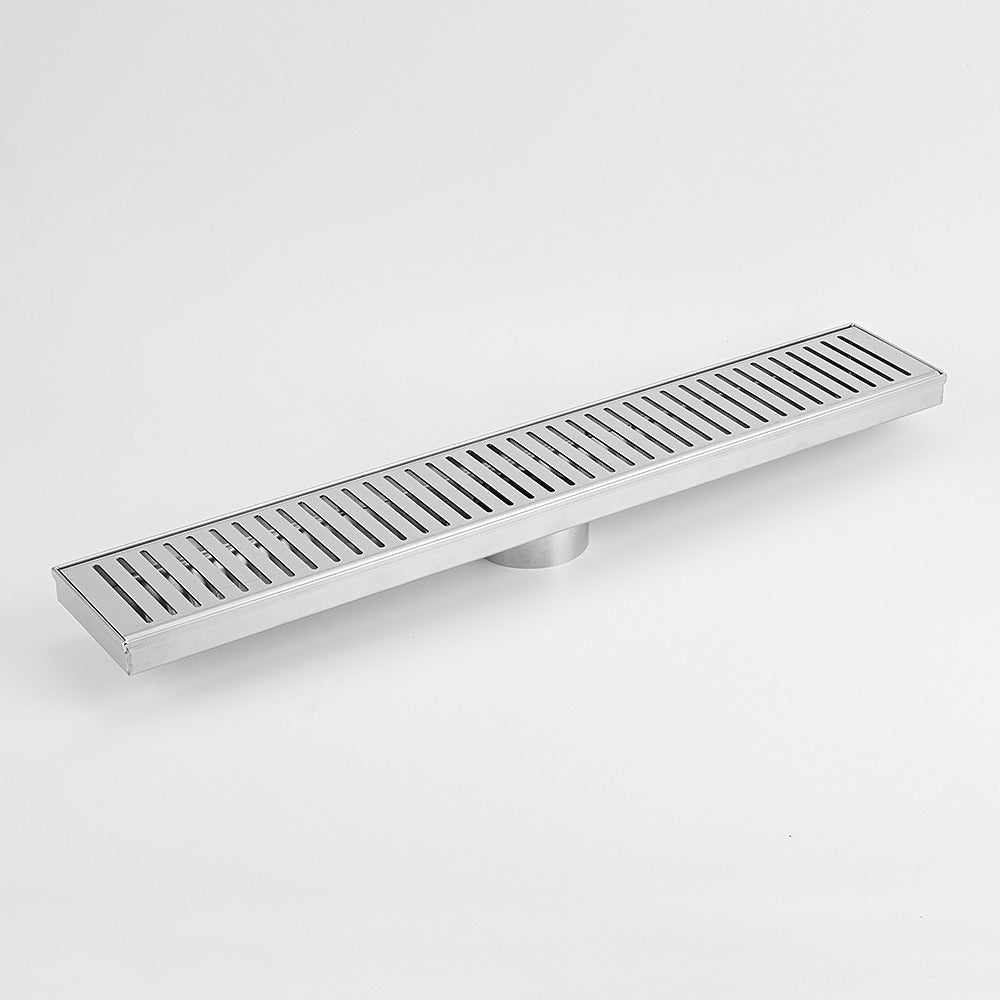 RADIANT HEATING LINEAR PATTERNED FLOOR GRATE BRUSHED SATIN 800MM