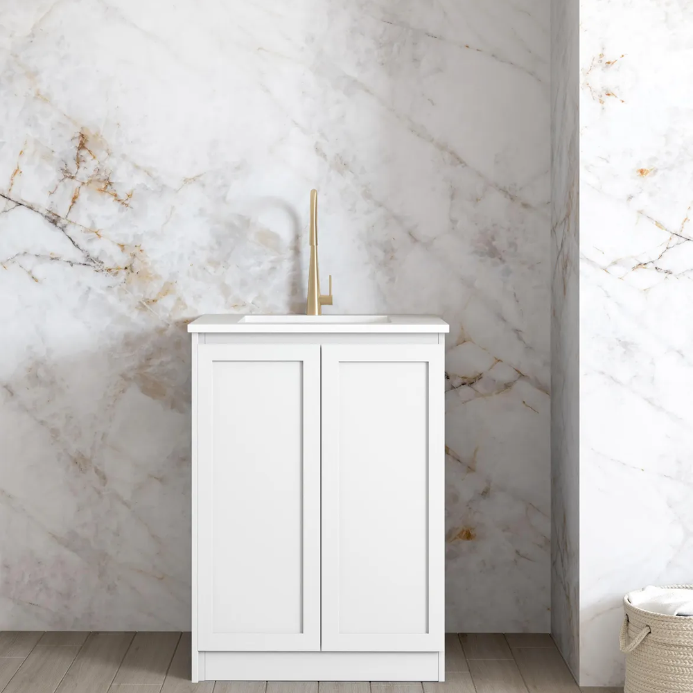 OTTI HAMPSHIRE MATTE WHITE 650MM MINI LAUNDRY CABINET