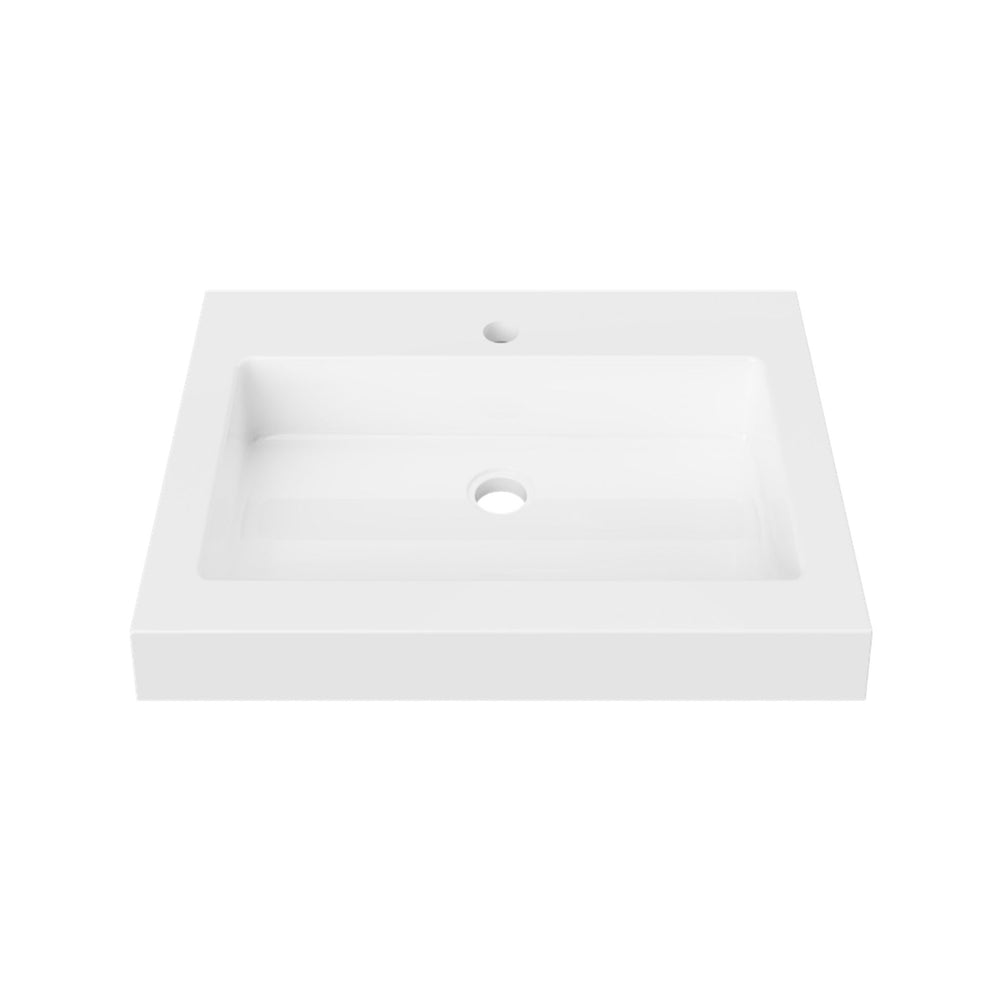 DUROCLASS ESSENTIAL SINGLE BOWL WALL HUNG ACCESSIBLE BASIN GLOSS WHITE (MULTIPLE SIZES AVAILABLE)