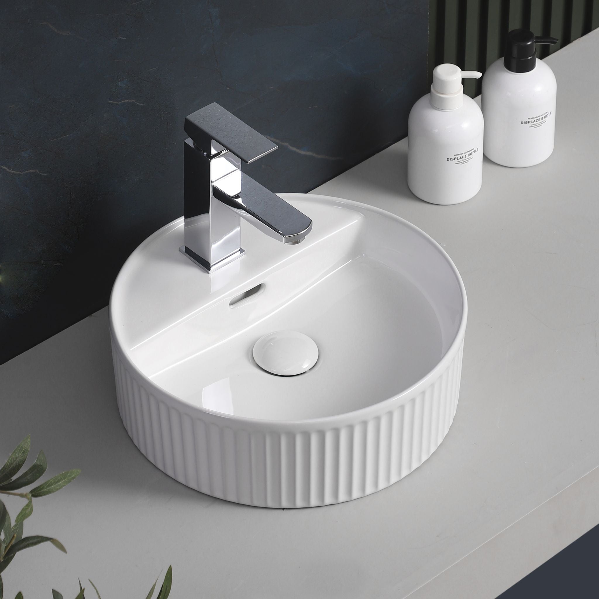 INFINITY ABOVE COUNTER CERAMIC BASIN GLOSS WHITE 280MM