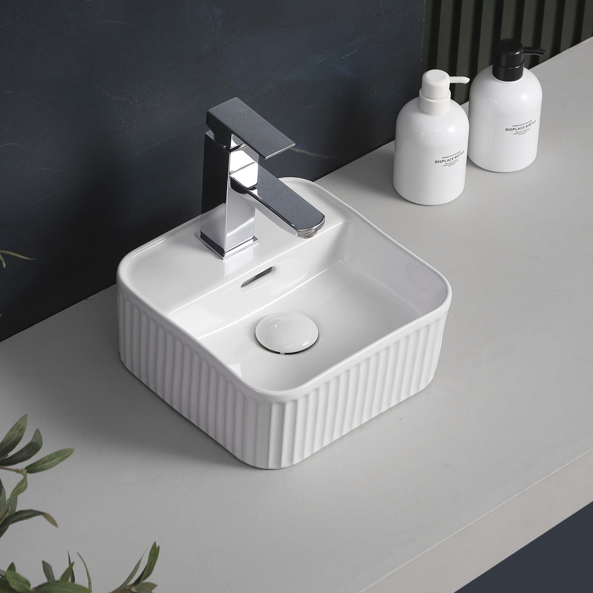 INFINITY ABOVE COUNTER CERAMIC BASIN GLOSS WHITE 275MM