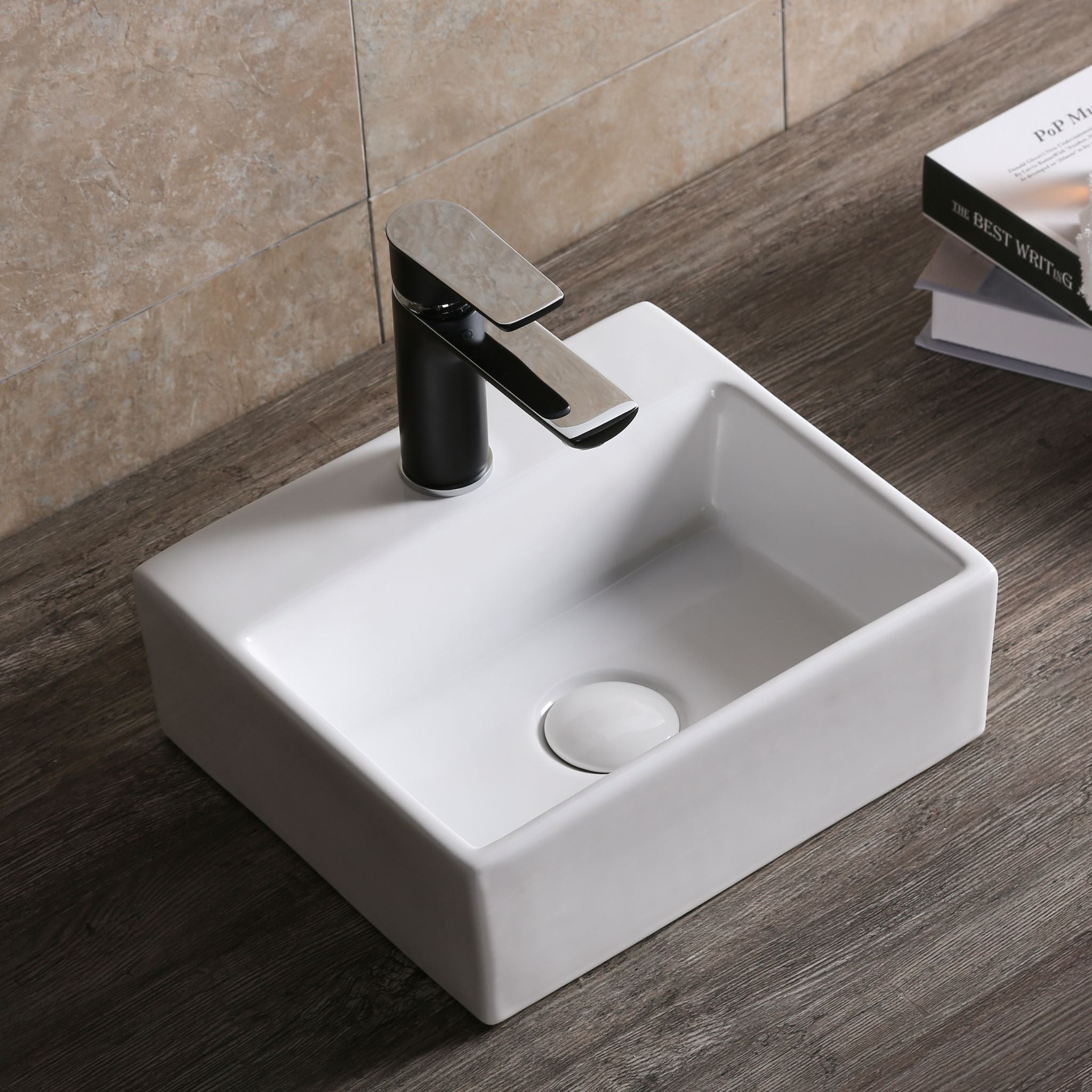INFINITY ABOVE COUNTER CERAMIC BASIN GLOSS WHITE 335MM
