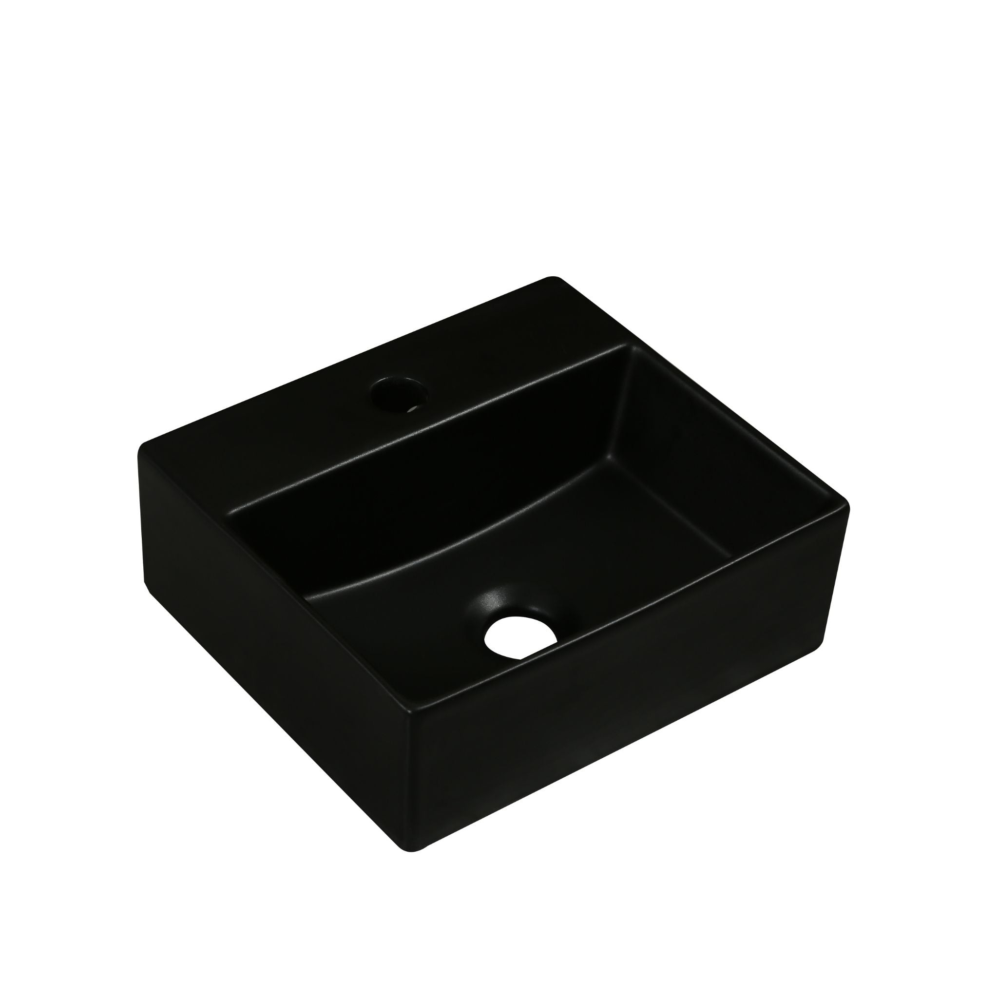 INFINITY ABOVE COUNTER CERAMIC BASIN MATTE BLACK 335MM