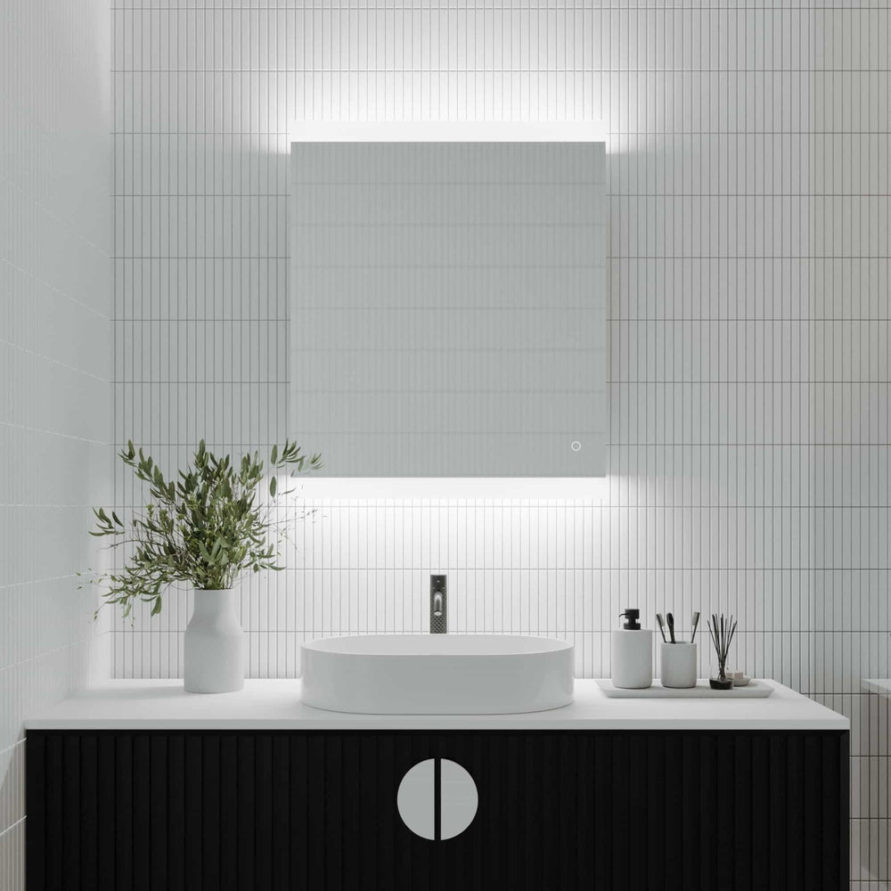 REMER MIRO RECTANGLE FRAMELESS LED MIRROR WITH DEMISTER 750X900MM