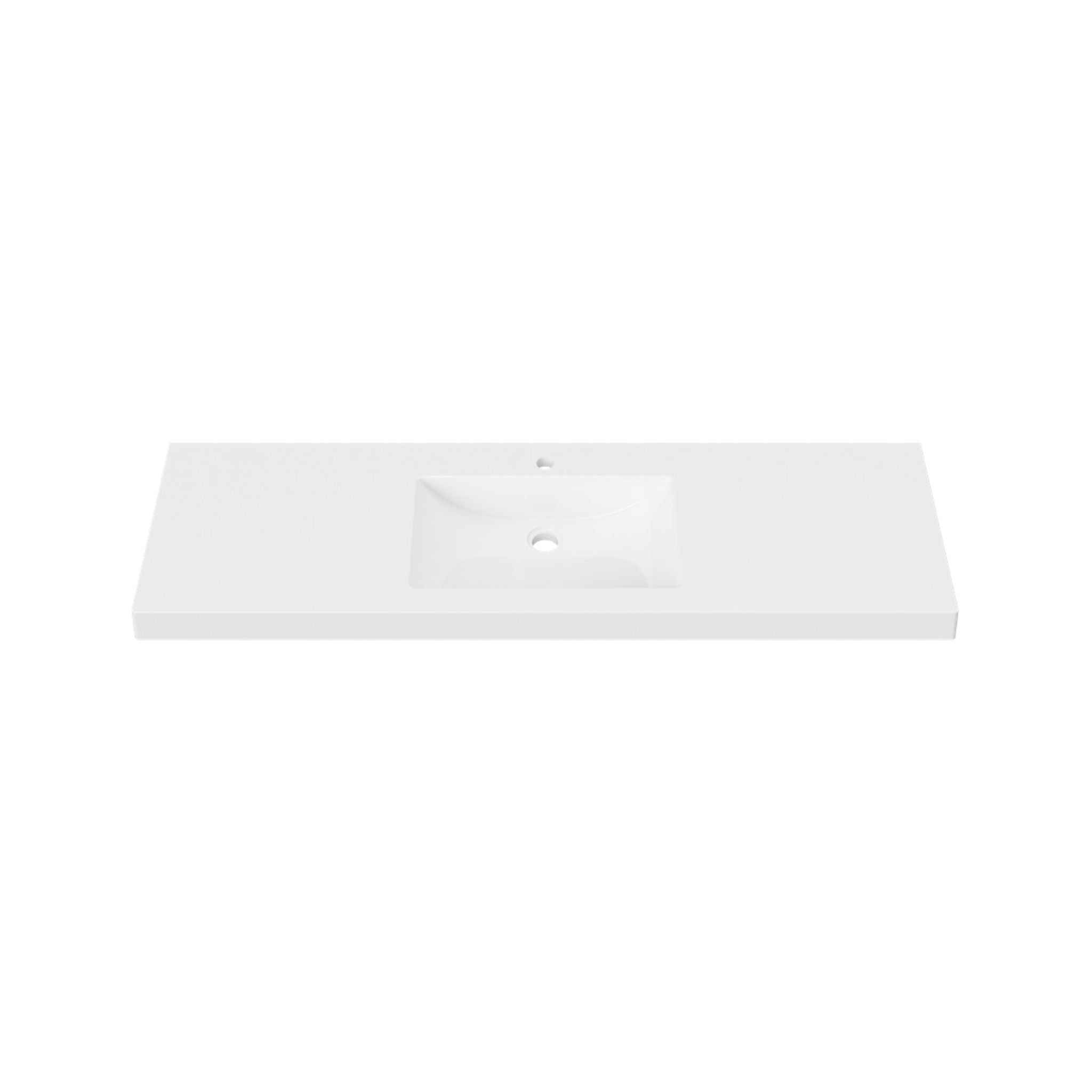 DUROCLASS MONACO GRAND GLOSS WHITE SINGLE BOWL UNDERMOUNT VANITY TOP (MULTIPLE SIZES AVAILABLE)