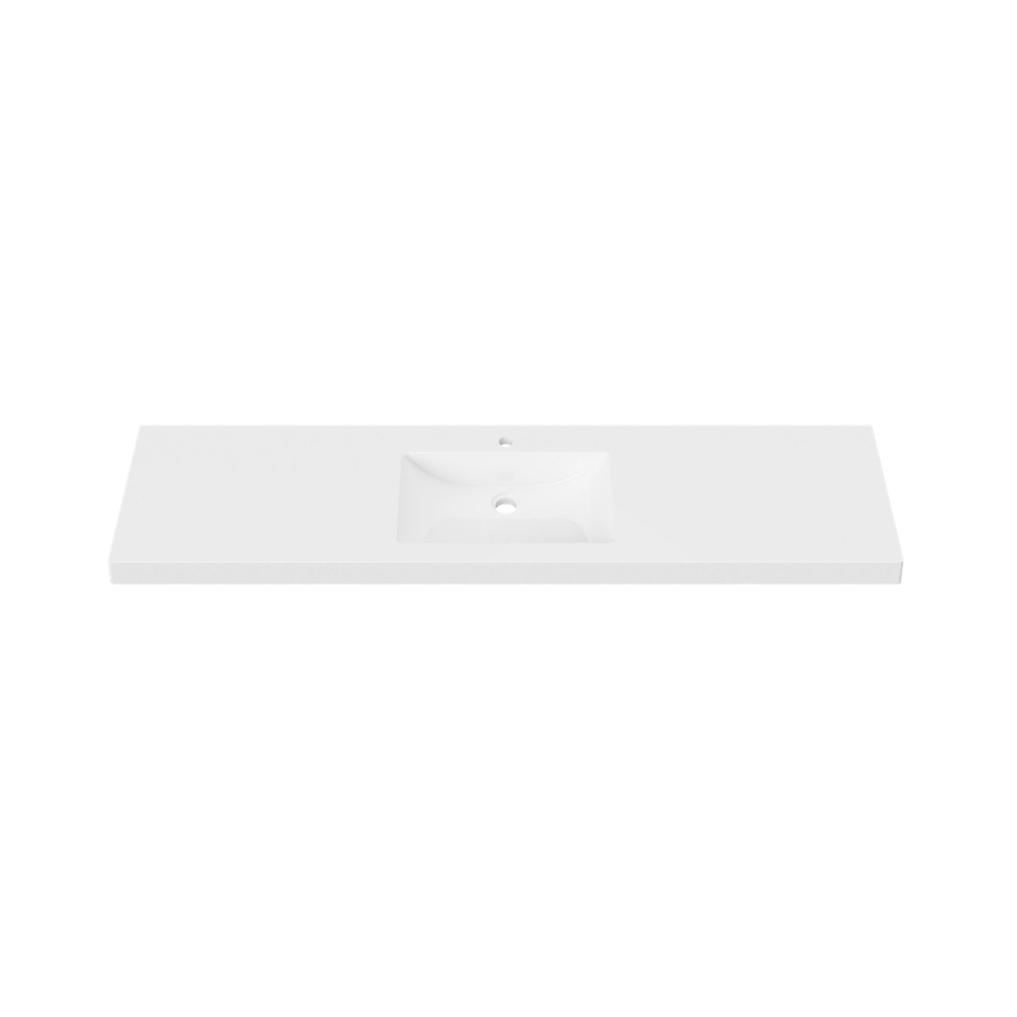 DUROCLASS MONACO GRAND GLOSS WHITE SINGLE BOWL UNDERMOUNT VANITY TOP (MULTIPLE SIZES AVAILABLE)