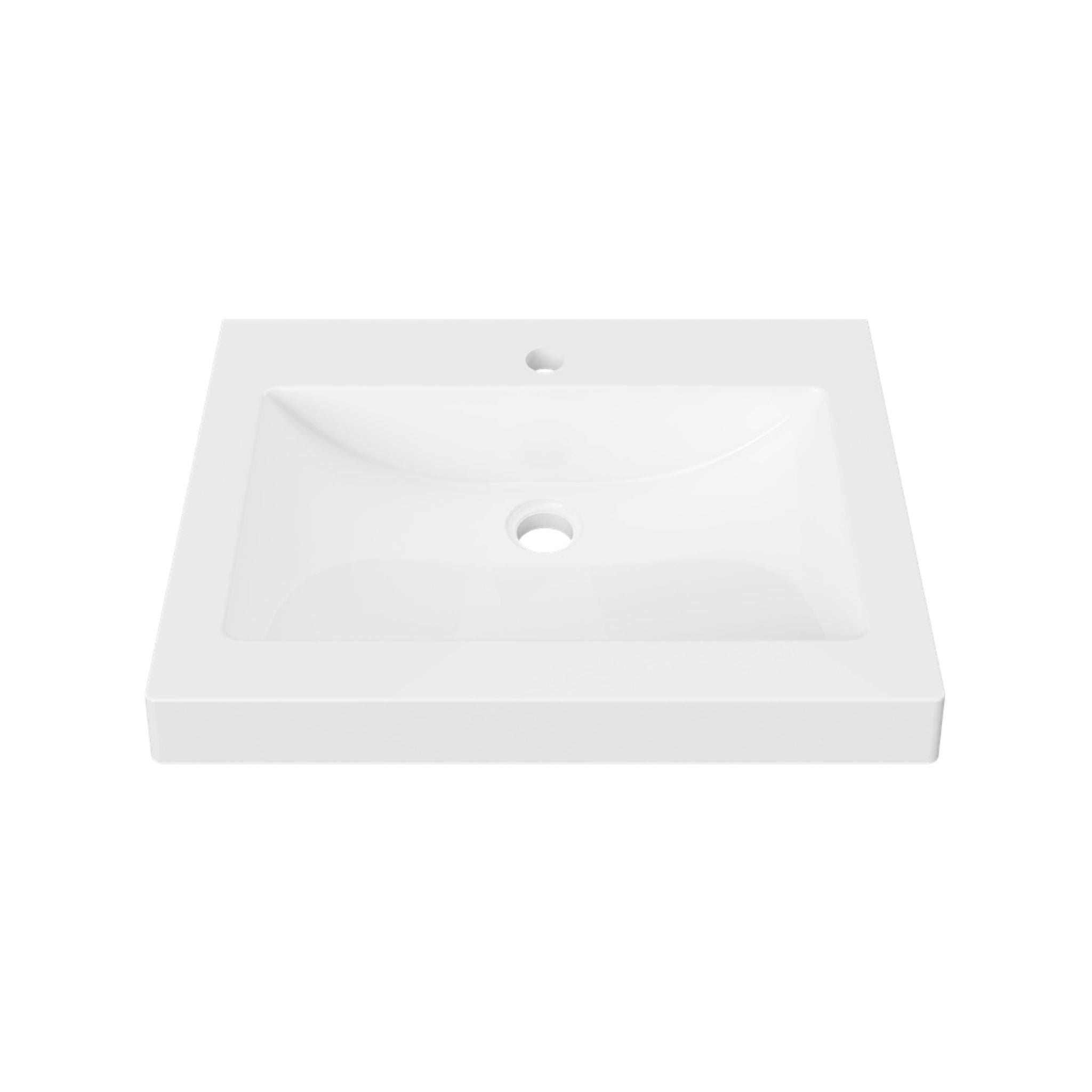 DUROCLASS MONACO GRAND GLOSS WHITE SINGLE BOWL UNDERMOUNT VANITY TOP (MULTIPLE SIZES AVAILABLE)