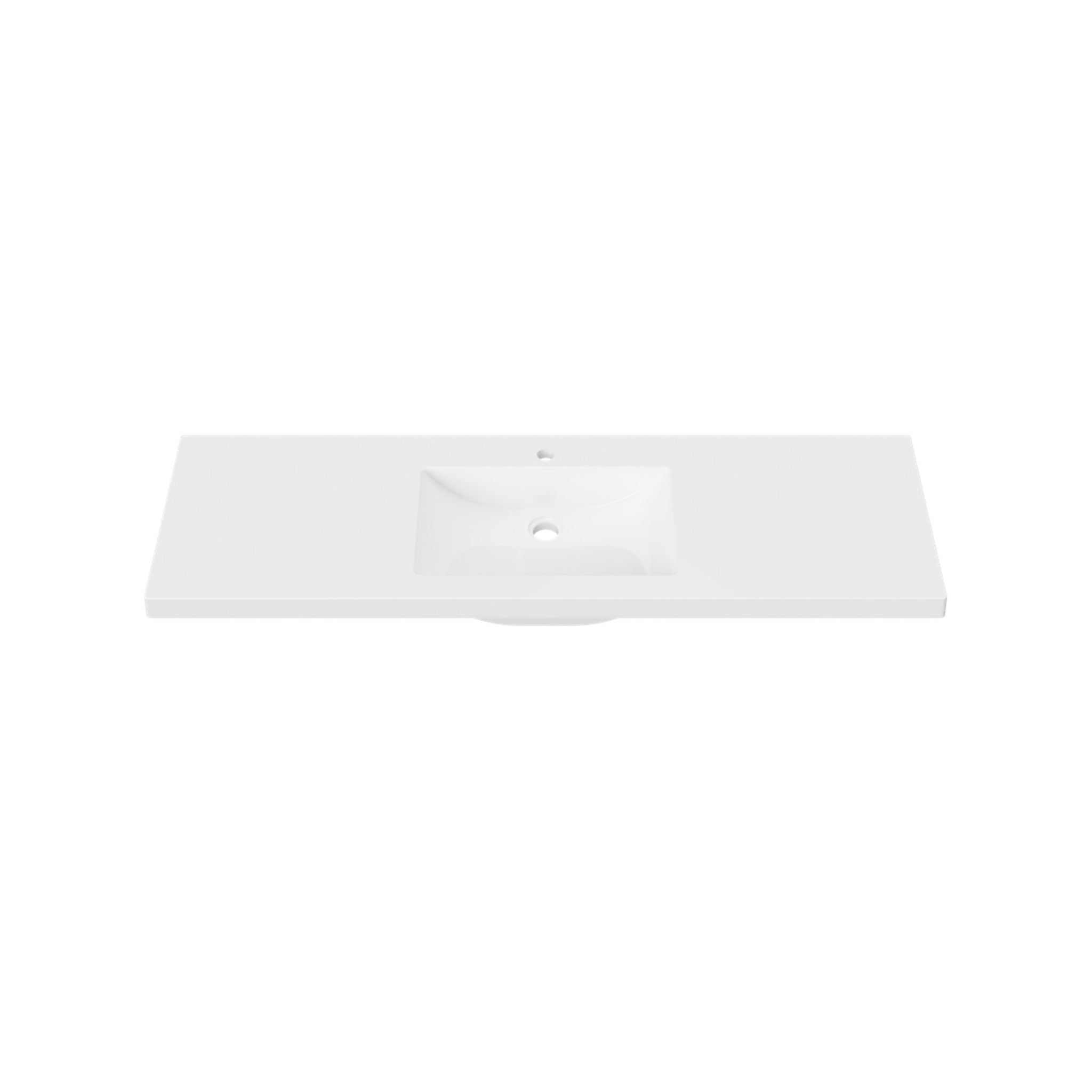 DUROCLASS MONACO MAJOR GLOSS WHITE SINGLE BOWL UNDERMOUNT VANITY TOP (MULTIPLE SIZES AVAILABLE)