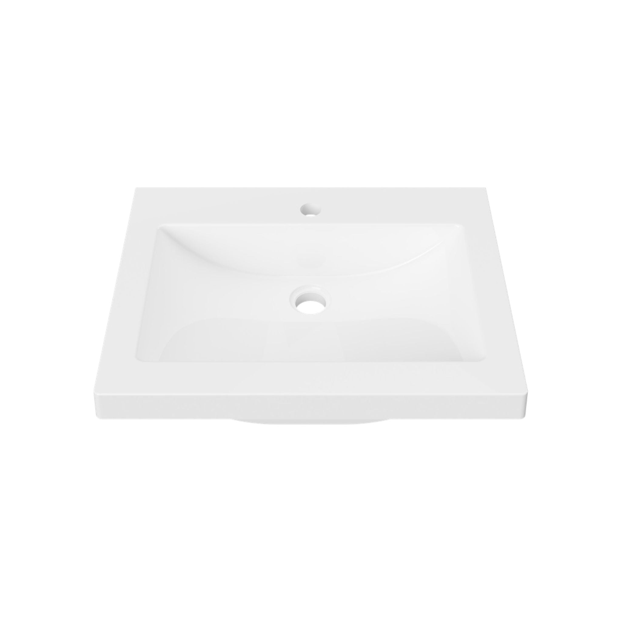 DUROCLASS MONACO MAJOR GLOSS WHITE SINGLE BOWL UNDERMOUNT VANITY TOP (MULTIPLE SIZES AVAILABLE)