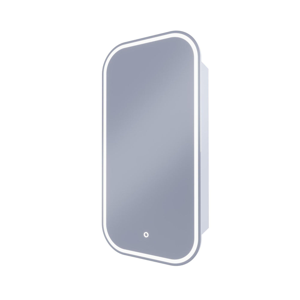 REMER PIAZZA FRAMELESS WHITE LED SHAVING CABINET 450X900MM