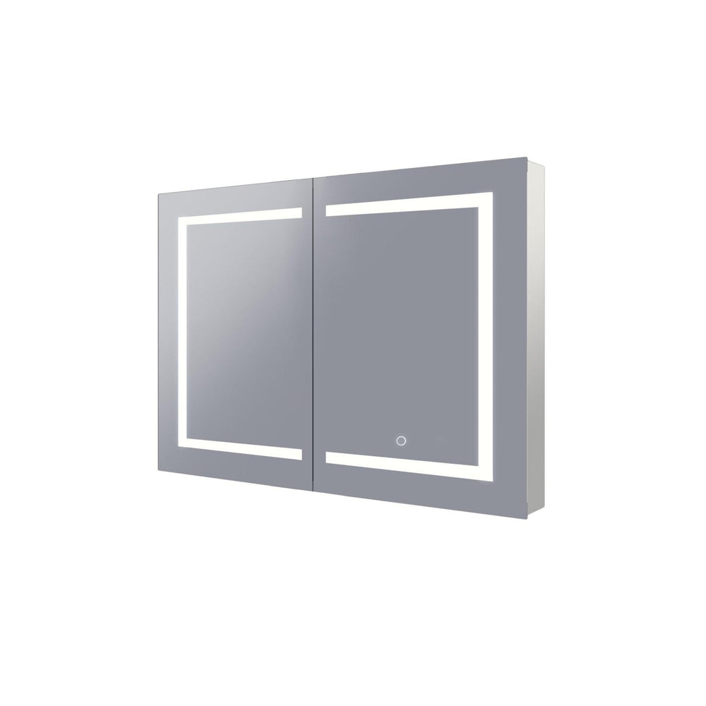 REMER VERA SILVER LED SHAVING CABINET 750X700MM