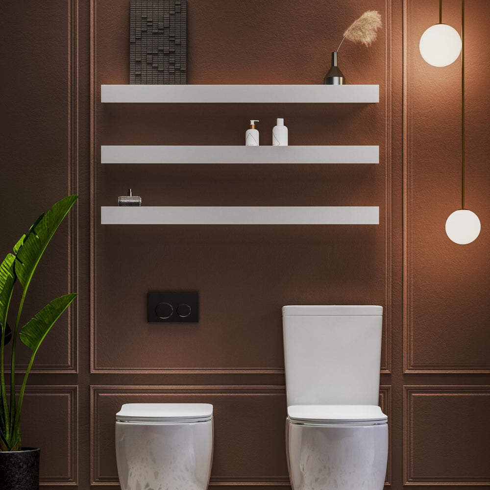 BELBAGNO H COLLECTION SHELF MATTE WHITE (AVAILABLE IN MULTIPLE SIZE)