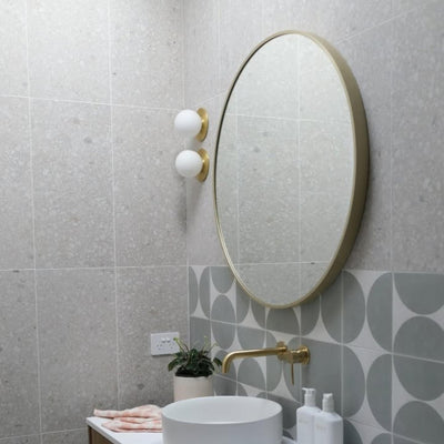 REMER MODERN ROUND FRAMED MIRROR CUSTOM COLOURS 810X810MM